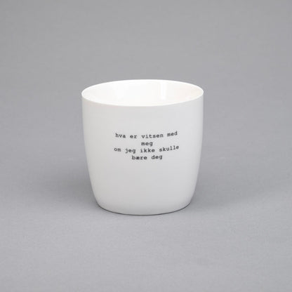 Krus "hva er vitsen" by Trygve Skaug 300ml