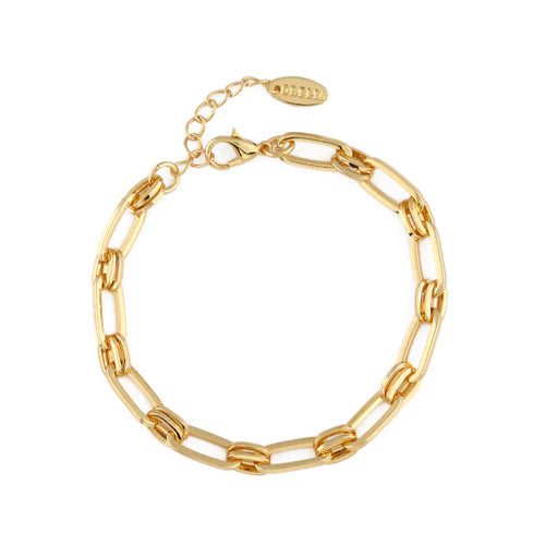 Linear Link Chain Bracelet Gold