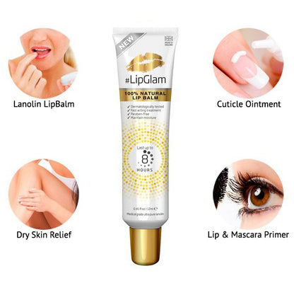 LipGlam Natural Lanolin Lip Balm 12ml