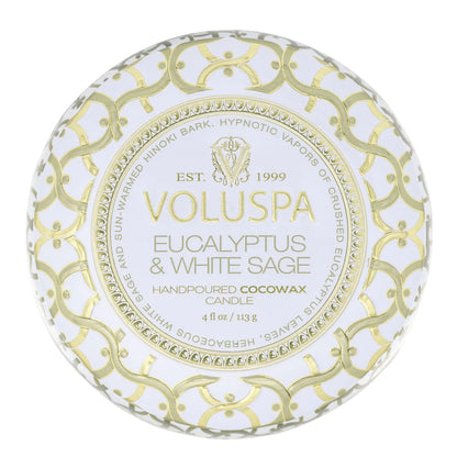 Mini Tin Candle – Eucalyptus & White Sage 113g
