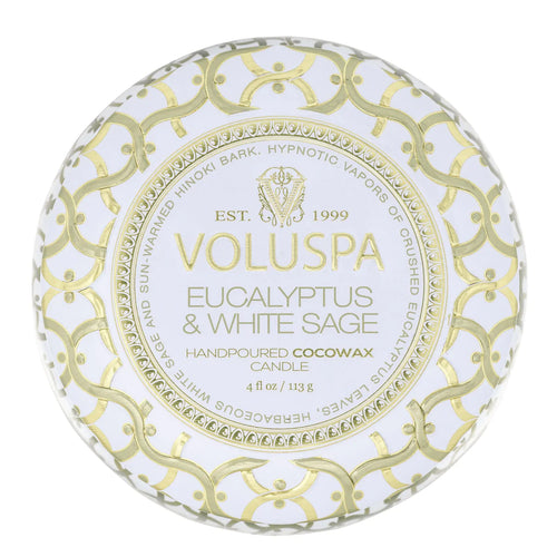 Mini Tin Candle – Eucalyptus & White Sage 113g