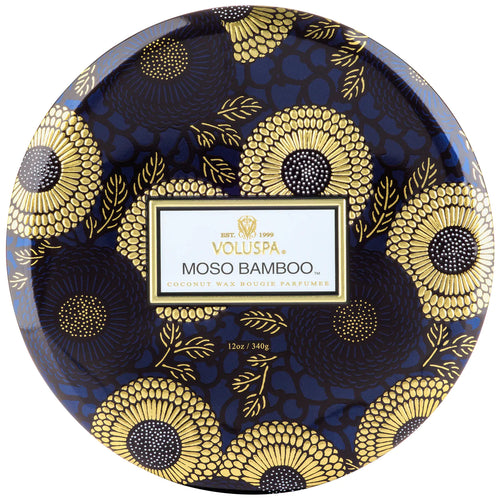 3-Wick Tin Candle – Moso Bamboo 340g