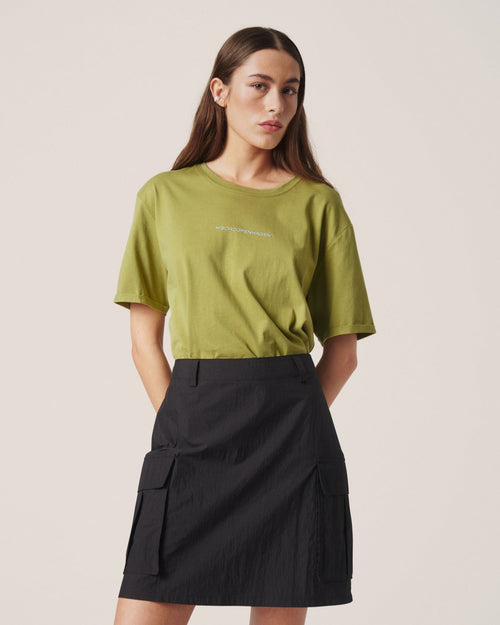 Terina Organic Small Logo Tee Cedar/S Blue