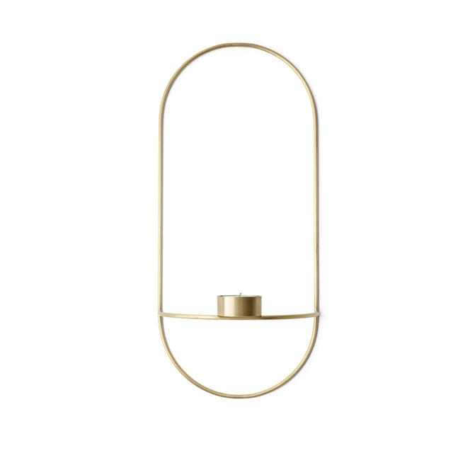POV Oval Tealight Candle Holder Brass