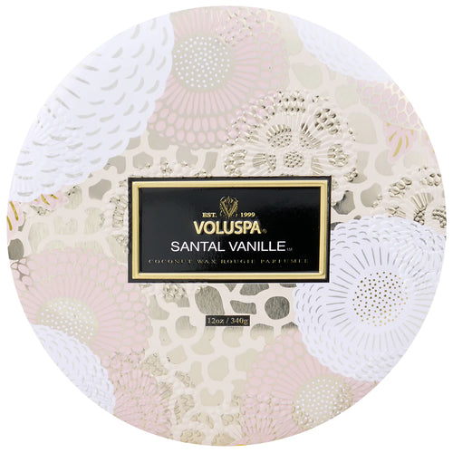 3-Wick Tin Candle – Santal Vanille 340g
