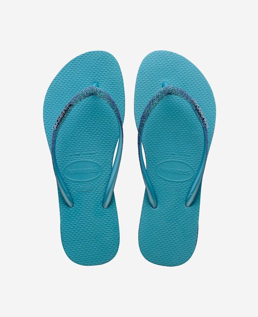 Slim Sparkle Flip Flops Nautical Blue
